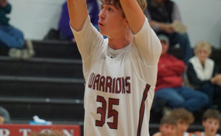 Freshman Kane Wetovick scored a game-high 15 points to help lead Fullerton to an opening night win over Burwell. NCJ photo by Cathy Cook