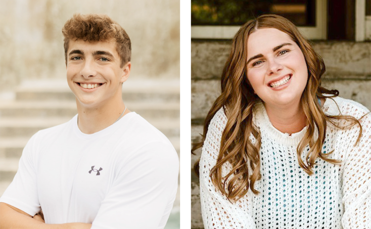 Aiden Norman and Tessa Cherry were this year's recipients of scholarships from the Nance County Foundation. Photos provided