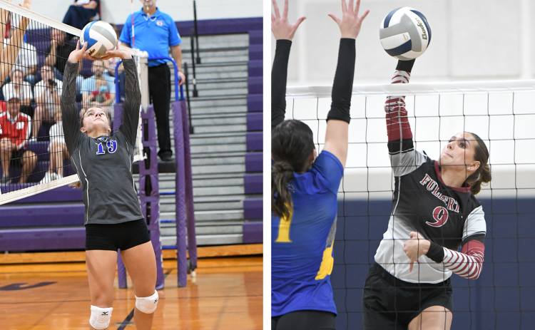 LEFT: Callie Held finished with 390 assists for Twin River this season. RIGHT: Lainie Ziemba finished with 213 kills on the season for the Warriors. NCJ file photos by Rick Holtz