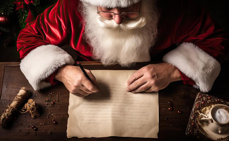 Even Santa is writing Christmas letters this year. Don't wait too long to put them in the mail. Photo illustration