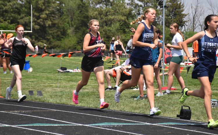Morgan Supik finished fourth in the 3200-meter run with a time of 13.59.87. NCJ photo by Beth Sparrow