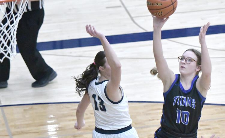 Adalyn Bishop finished with 5 points and 6 steals on Thursday against Cross County. NCJ photo by Rick Holtz