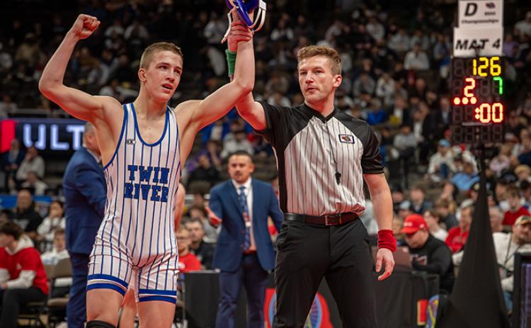 Zach Held is Twin River’s first wrestling state champ. NCJ photos by Jen Johnson