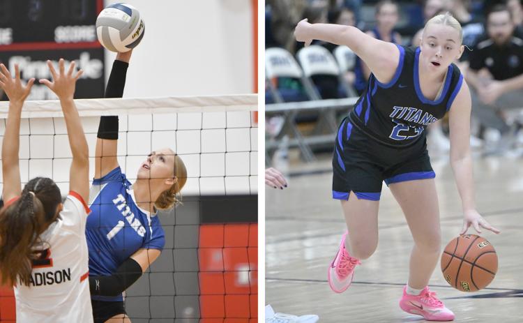 Adalyn Bishop, Tricia Kunkee, Maya Ramaekers and JLee Van Driel  join Georgia Bridger to make up the NCJ All-Area First Team. NCJ file photos