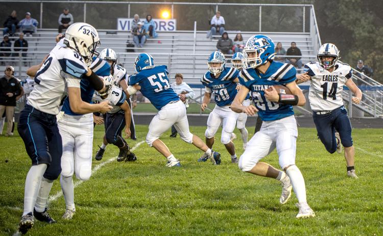 Cinch Beck finished with a team-high 35 yards on 12 carries against the Eagles. NCJ photo by Rick Holtz