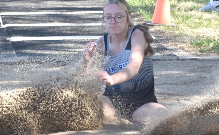 Adalyn Bishop finished fourth in the long jump. NCJ photos by Beth Sparrow