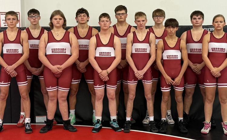 Back row: Tucker Smith (left), Matthew Hittner, Jacob Finley, Myles Smith &amp; Parker Aaberg. Front row from left: Timothy Hittner, Colton Harris, Kolt Francis, Tate Wood, Mason Hemmingsen and Delylla Olson. Not pictured: Taylor Cook. Photo provided