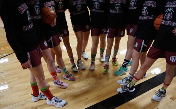 Silly socks come out for the game against the Tigers, with the luck of their socks they got the WIN. Picture by Cathy Cook