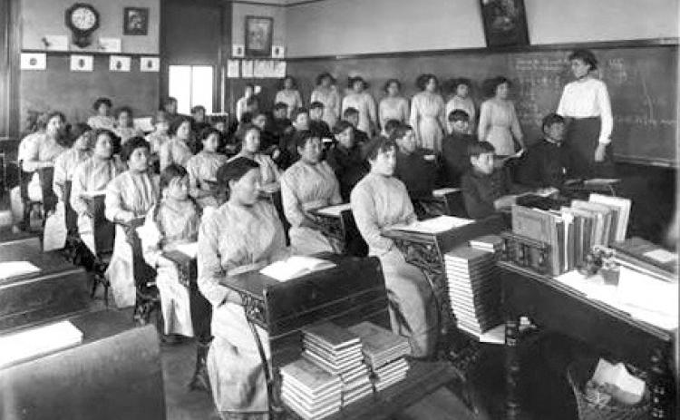This is a fourth grade class that attended the school. Photo provided