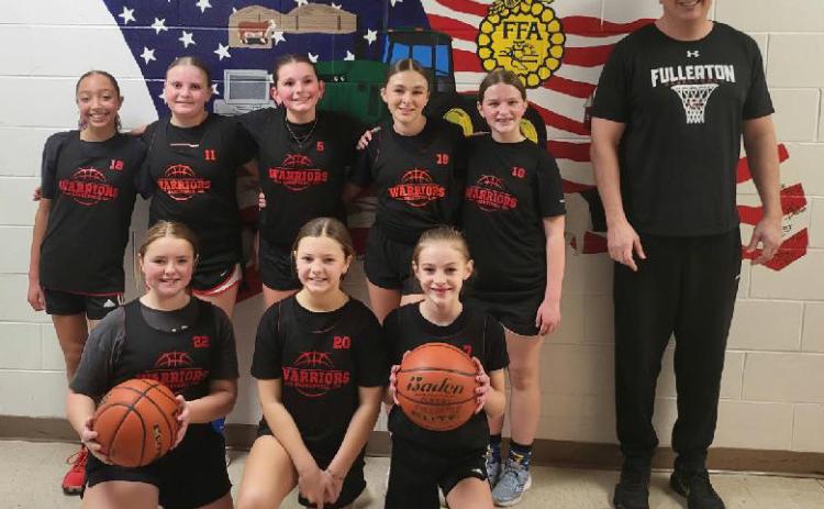 Fullerton’s 6th grade girls wrapped up their regular season with a record of 7 win and 1 loss. Their only loss was by 2 points in their first game. Coach Ben Bakewell is very proud of his team’s development, they were never out hustled, out rebound or out defended. Photo provided