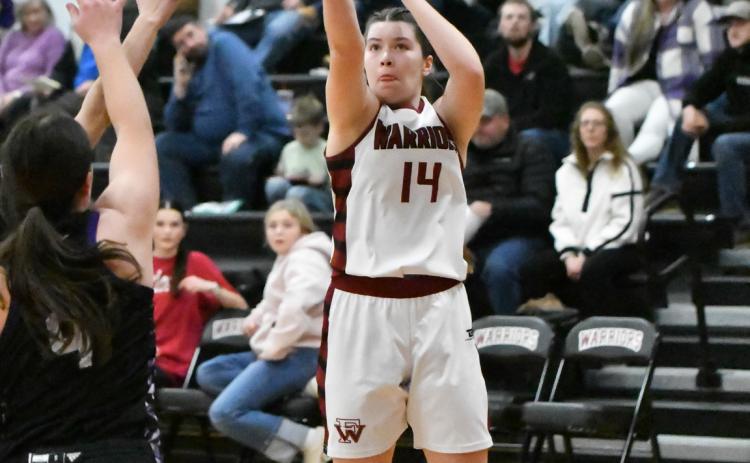 Georgia Bridger finished with a career high 26 points in the opener against Burwell. NCJ photo by Rick Holtz