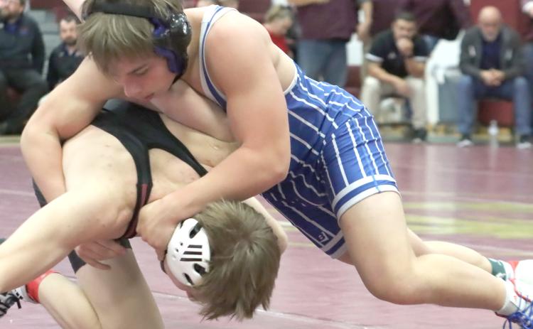 Landen Cauthon finished first at 144 pounds. NCJ photos by Ken Kush