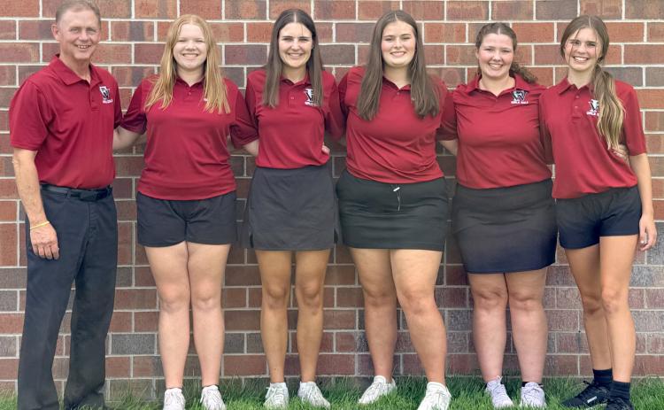 This year’s squad consists of head coach Shawn Ostransky, Aubrey Thies, Lylla Sabata, Harper Pickrel, Melinda Reimer, and Sarah Bentz. Photo provided
