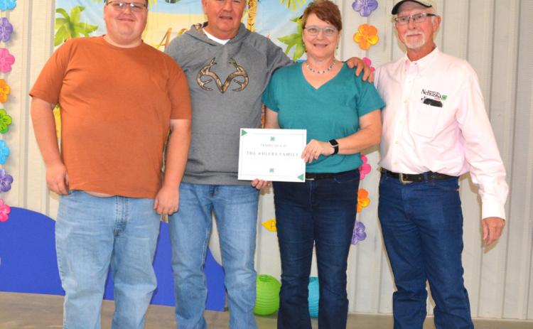 The 2025 Nance County 4-H Supporter Award was presented to the Ahlers family. Pictured Jake (left), Butch, LaRee and Steve Pritchard, Boone-Nance extension educator. Photo provided