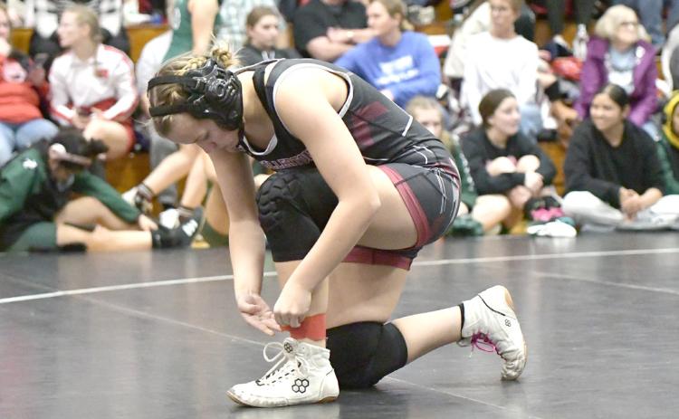 Fullerton’s Delylla Olson finished third at 140 pounds. NCJ photo by Rick Holtz