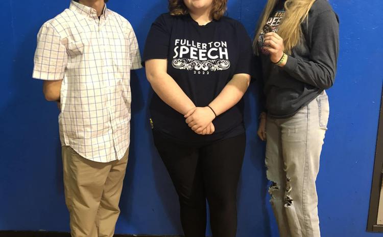 Left to right: Jaycek Green, Torrie Harris, Kristine Chmiel.