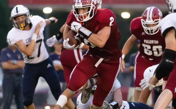 Aiden Norman carried the ball 13 times for 29 yards. NCJ photo by Whitney Michal