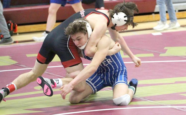 Braxtin Fowler finished fourth at 126 pounds. NCJ photo by Travis Lane