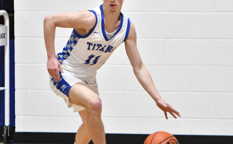 Lucas Bartels finished with 7 points against Dorchester. NCJ photo by Rick Holtz