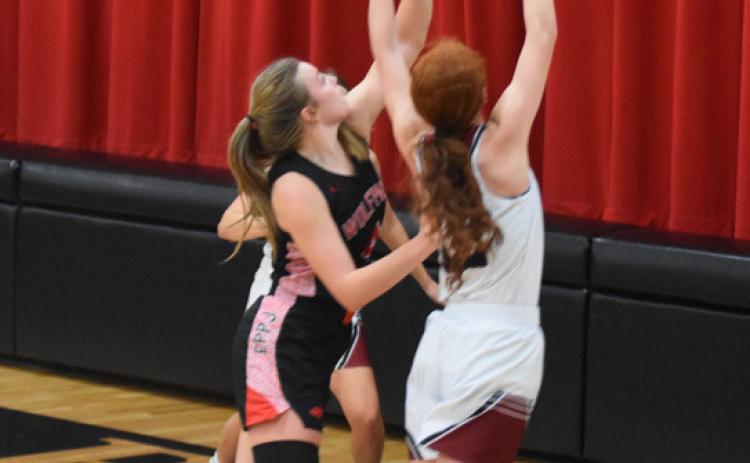 Julianna Maxfield saving the pass Picture by Carla Wetovick