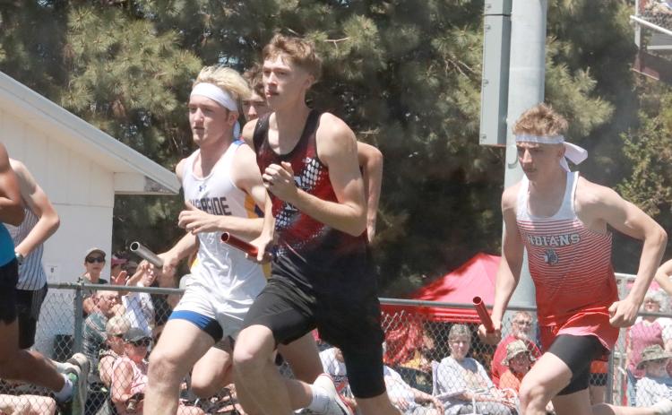 Kane Wetovick qualified for State in four events — two as an individual and two as a member of a relay.  NCJ photos by Ken Kush