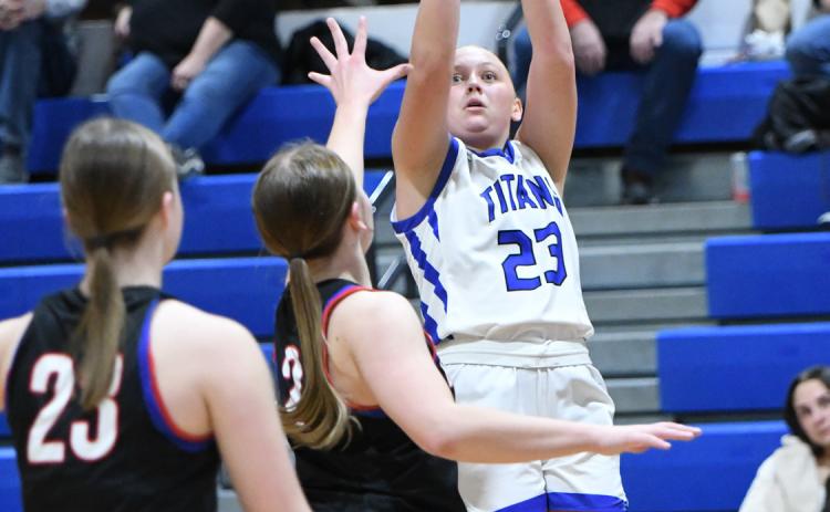 Mya Ramaekers finished with 6 points in the Titans’ regular season finale. NCJ photo by Rick Holtz