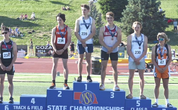 Aiden Norman capped off his senior season by finishing third in the 400-meter dash at State. NCJ photos by Laura Sabata