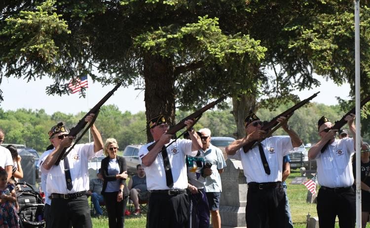 Members of the honor guard perform a 21-gun salute at the end of last year’s Memorial Day ceremony. NCJ file photos by Rick Holtz