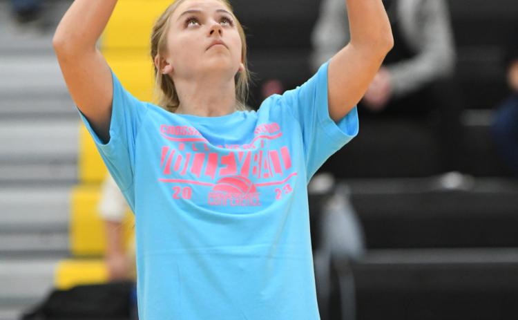 Teagan Gonsior represented Fullerton in the Crossroads vs. Goldenrod Conference All-Star volleyball match. NCJ photo by Rick Holtz