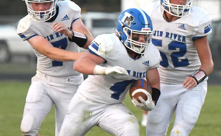 Paydon Rinkol carried the ball 24 times for 207 yards and 5 touchdowns on Friday. He also had a team-high 17 tackles on defense. NCJ photo by Rick Holtz