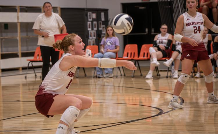 Londyn Ziemba finished with 15 digs against Chambers/Wheeler Central and 15 digs against Stuart. NCJ photos by Rick Holtz