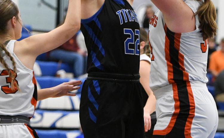 Clara Preister finished with a team-high 17 points on Monday against Dorchester. NCJ photo by Rick Holtz
