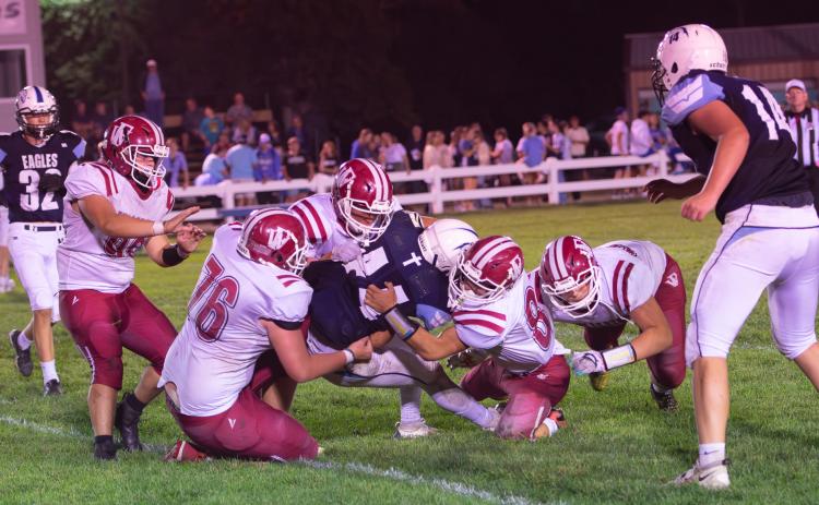 Fullerton’s defense limited Nebraska Christian to 280 yards of offense. NCJ photo by Melissa Aaberg