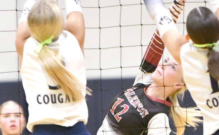 Rylyn Hemenwaygoes on the attack for Fullerton against Central Valley on Thursday. NCJ photo by Rick Holtz