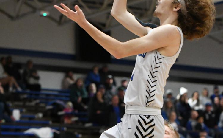 Tim Jarecki scored 7 points on Friday against Giltner. NCJ photo by Rick Holtz