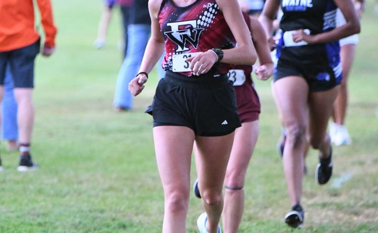 Makayla Robinson finished the race 41 seconds faster than she did last year. NCJ photos by Rick Holtz