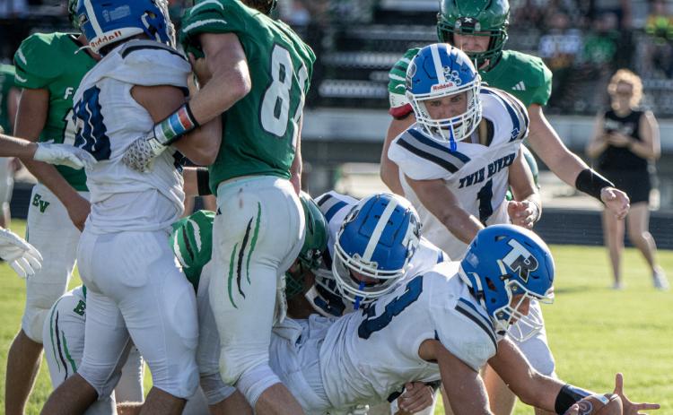 Braedyn Ramaekers found the end zone on a 3-yard run late in the game. NCJ photos by Rick Holtz