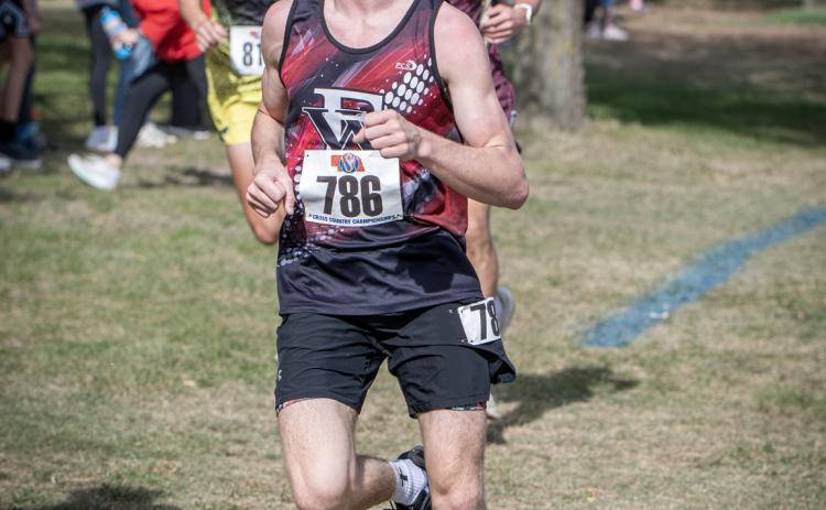 Tate Wood finished his cross country career at the NSAA Class D State Championships on Friday. NCJ photo by Rick Holtz