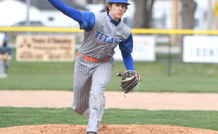 Titans pitcher Braedyn Ramaekers threw a complete game on Friday. NCJ photo by Rick Holtz