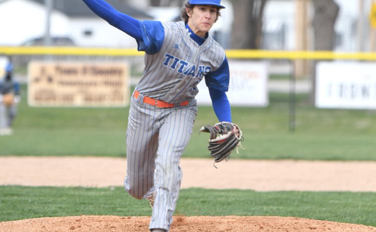 Titans pitcher Braedyn Ramaekers threw a complete game on Friday. NCJ photo by Rick Holtz