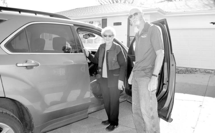 NanceTrans driver Mike Bosak conveniently picked up client Beverly Ballentine at her home for an appointment. Journal photos