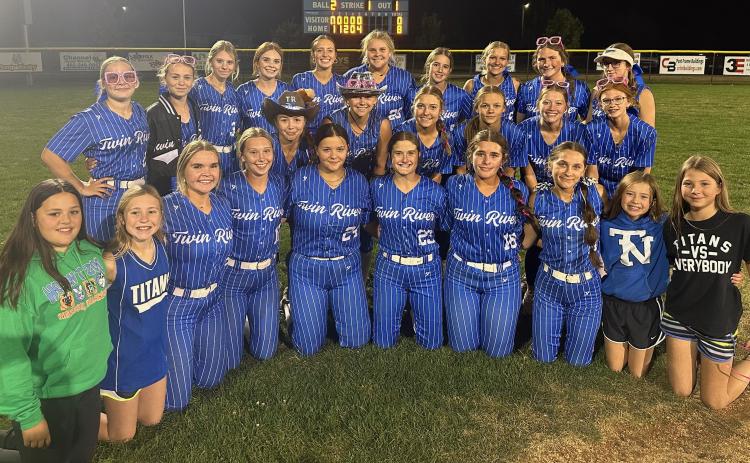 The Titans advance to a home District Final game on Friday after Aquinas Catholic. Twin River defeated North Bend Central 11-1 in the C-4 Subdistrict opener and defeated Bayard 8-0 in the championship game. NCJ photo by Rick Holtz