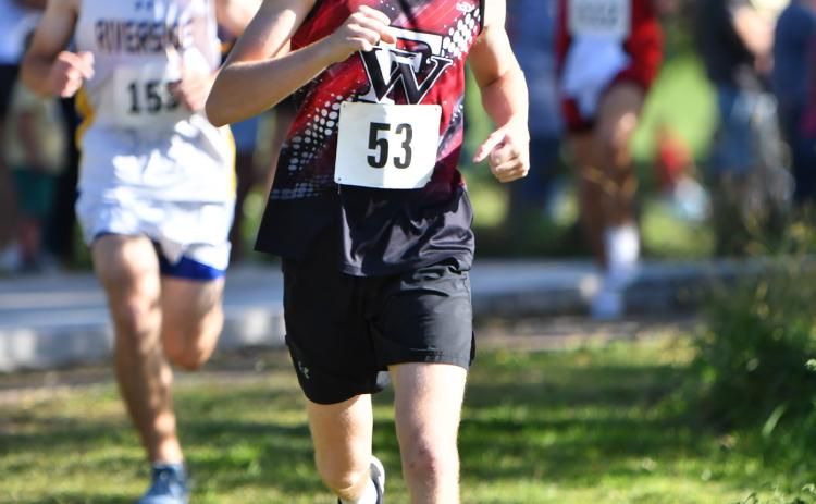 Tate Wood finished 11th overall with a time of 19:03 at the Ord Invite on Friday. NCJ photos by Rick Holtz