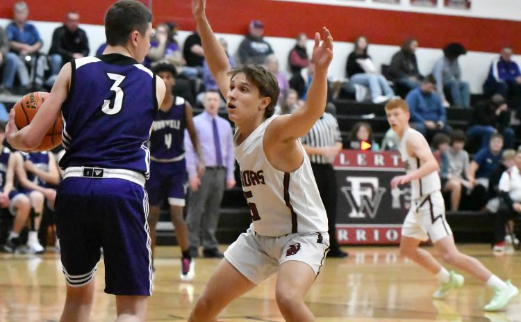 Jakob Supik scored a career high 27 points in the season-opener against Burwell. NCJ photo by Rick Holtz