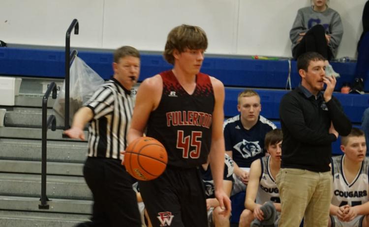Pictured above: Trey Swertzic bring the ball down the court against Central Valley.