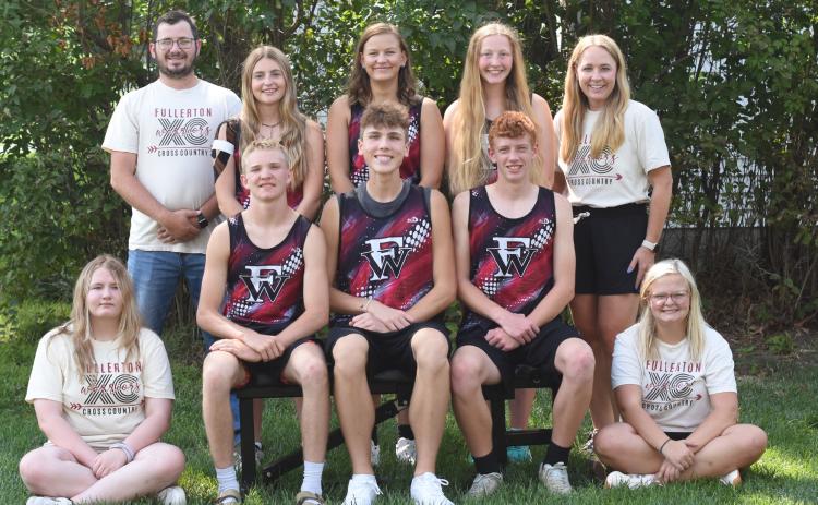 Seated: Student Manager Clarissa McCurdy, Tate Wood, Everett Gleason, Jacob Maxfield, Student Manager Daphne Olson. Standing Coach Jeremy Hubel, Taylor Cook, Delylla Olson, Elena Reimer, Head Coach Jordan Wetovick. Photo provided