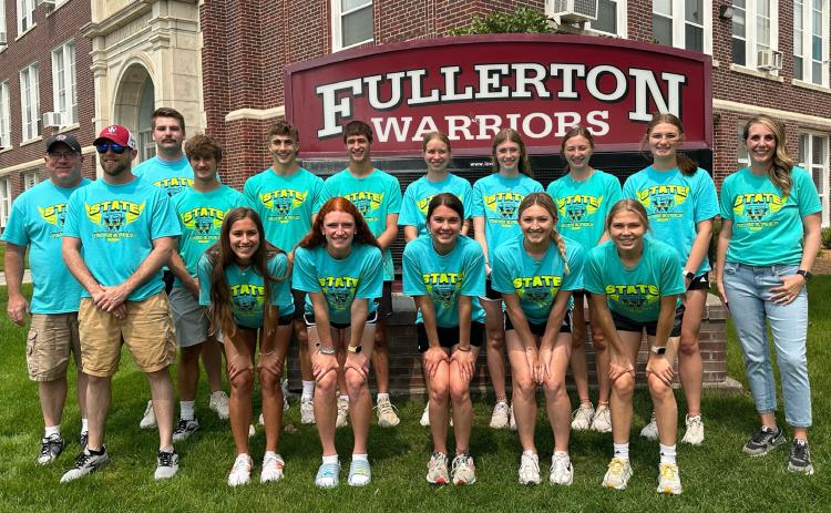 Fullerton’s track team left for Omaha on Thursday, complete with an escort out of town as they made their way to the Class D State Championships. NCJ photo by Rick Holtz
