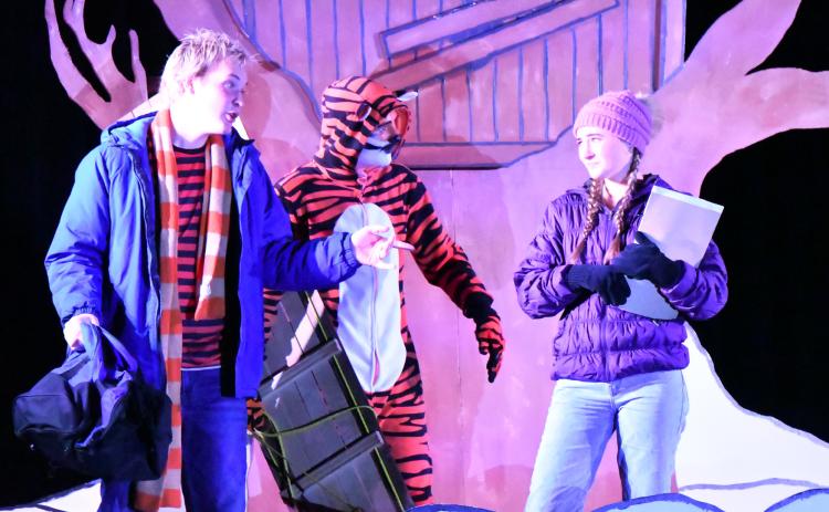 Twin River competed last Wednesday at High Plains for the Crossroads Conference One-Act competition. Their show “The Great Secession: A Boy and His Tiger” brings Calvin and Hobbes to life on the stage. Twin River got 2nd at one act with Noah Anderson receiving best actor. Tate Urkoski, Carson Kershaw and Katie Preister received outstanding actor/actress awards.