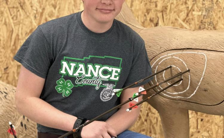 Cunningham shows his archery skills. Photo provided