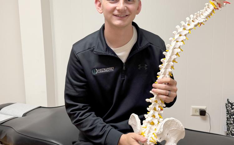 Dr. T.J. Ostransky, a member of the Fullerton Class of 2015, recently opened the doors of Ostransky Chiropractic. After spending years in Grand Island, he opened a practice in Central City. NCJ photo by Rick Holtz